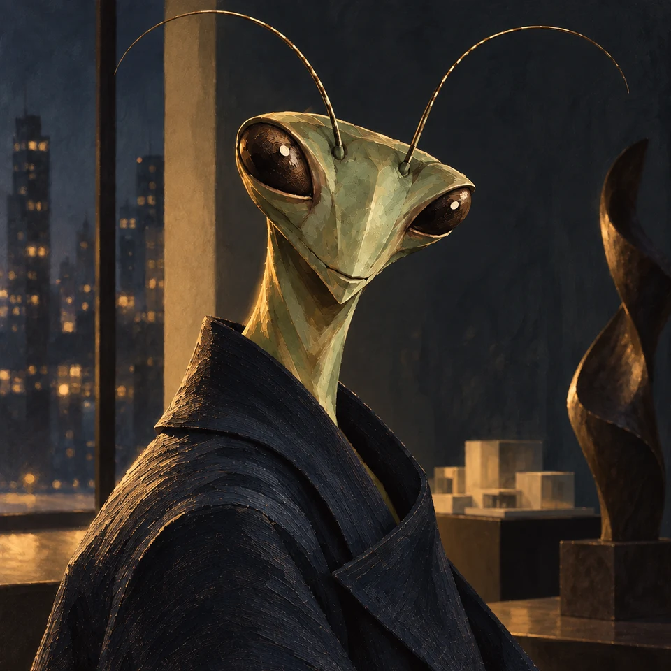 Manticus, an AI research character